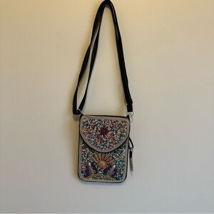 Coco + Carmen Artisan Beaded Crossbody Purse/Bag Colorful Adjustable Strap New
